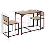 thumbnail of tectake Juego de comedor MILTON  Madera Industrial Clara, Roble Sonoma