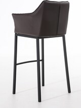 thumbnail of CHEFGASTRO Barhocker PHILADELPHIA Schwarz mit 4-Fuﬂ Gestell HxBxT 110x64x48cm Kunstleder Braun Barstuhl