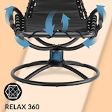 thumbnail of CASARIA® Sonnenliege Wetterfest Liegestuhl mit Armlehne Schaukelliege Wohnzimmer Grau