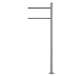 thumbnail of ECD Germany Standbriefkasten Edelstahl, mit Pfosten & Zeitungsfach, Postkasten Anthrazit Schwarz Marmoroptik, Stahl pulverbeschichtet