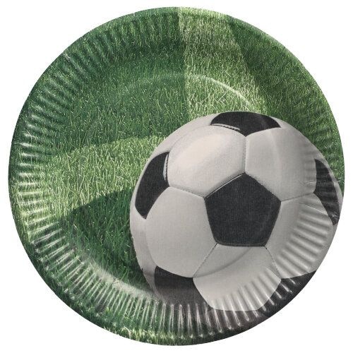 200 Teller, Pappe rund Ø 23 cm "Football"