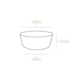 thumbnail of greenbox - Karton-Schalen 650 ml, Ø 150 mm, braun, rund, 300 St.