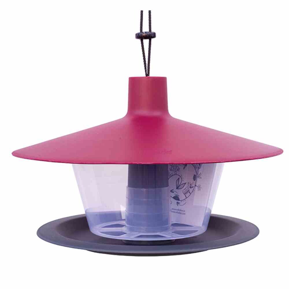 Vogelfutterhaus "Finch" weinrot/anthrazitØ 28x17 cm, Kunststoff