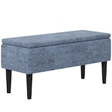 thumbnail of HOMCOM baúl de almacenaje de dormitorio banco de almacenamiento capacidad 47l con tapa abatible y patas de madera para salón carga 120 kg 95x38x45 cm