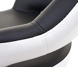 thumbnail of Décoshop26 - Set aus 2 Barhockern mit schwarz-weißer Rückenlehne aus Kunststoff drehbar und höhenverstellbar TDB04041