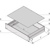 thumbnail of SCHROFF 19"-Kompletteinschub aus Aluminium, Deck- und Bodenblech geschlossen - MULTIPAC PRO 4HE 460T DBLGES