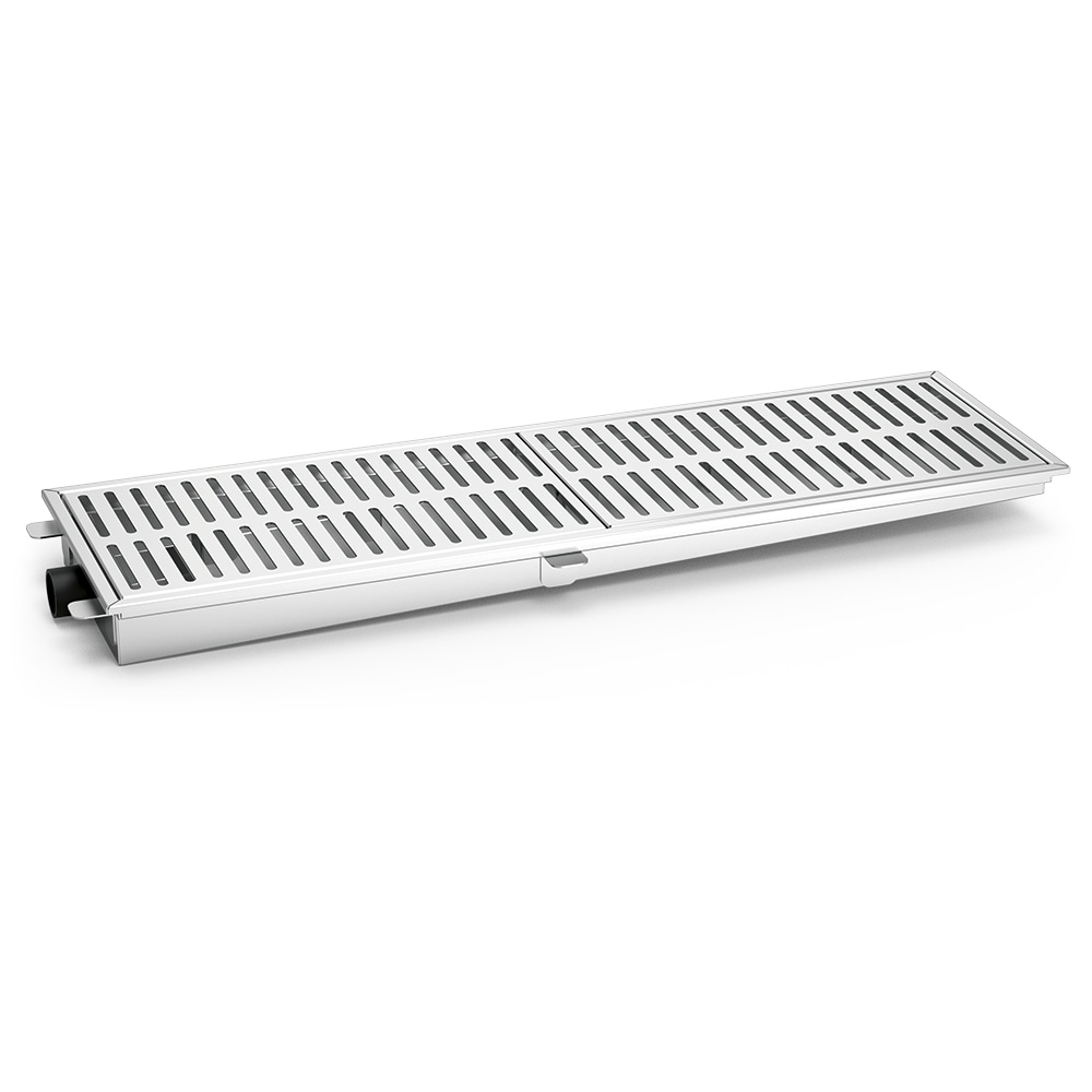 Canal colector en acero inoxidable 1484 mm. Salida horizontal