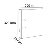thumbnail of Exacompta 53743E 10x Ordner aus PVC mit 2 Ringen, Rücken 70mm, 32x29cm für DIN A4 MAXI - Grün