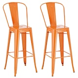 thumbnail of Set 2x Taburete Industrial Aiden Naranja