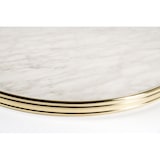 thumbnail of Plateau de table rond MARCEAU - D 60 cm - Stratifié Marbre blanc GENES - cerclage laiton