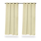 thumbnail of Relaxdays Vorhänge, 2er Set, HxB: 245x135 cm, blickdicht, lichtundurchlässig, Verdunkelungsvorhänge, mit Ösen, sand