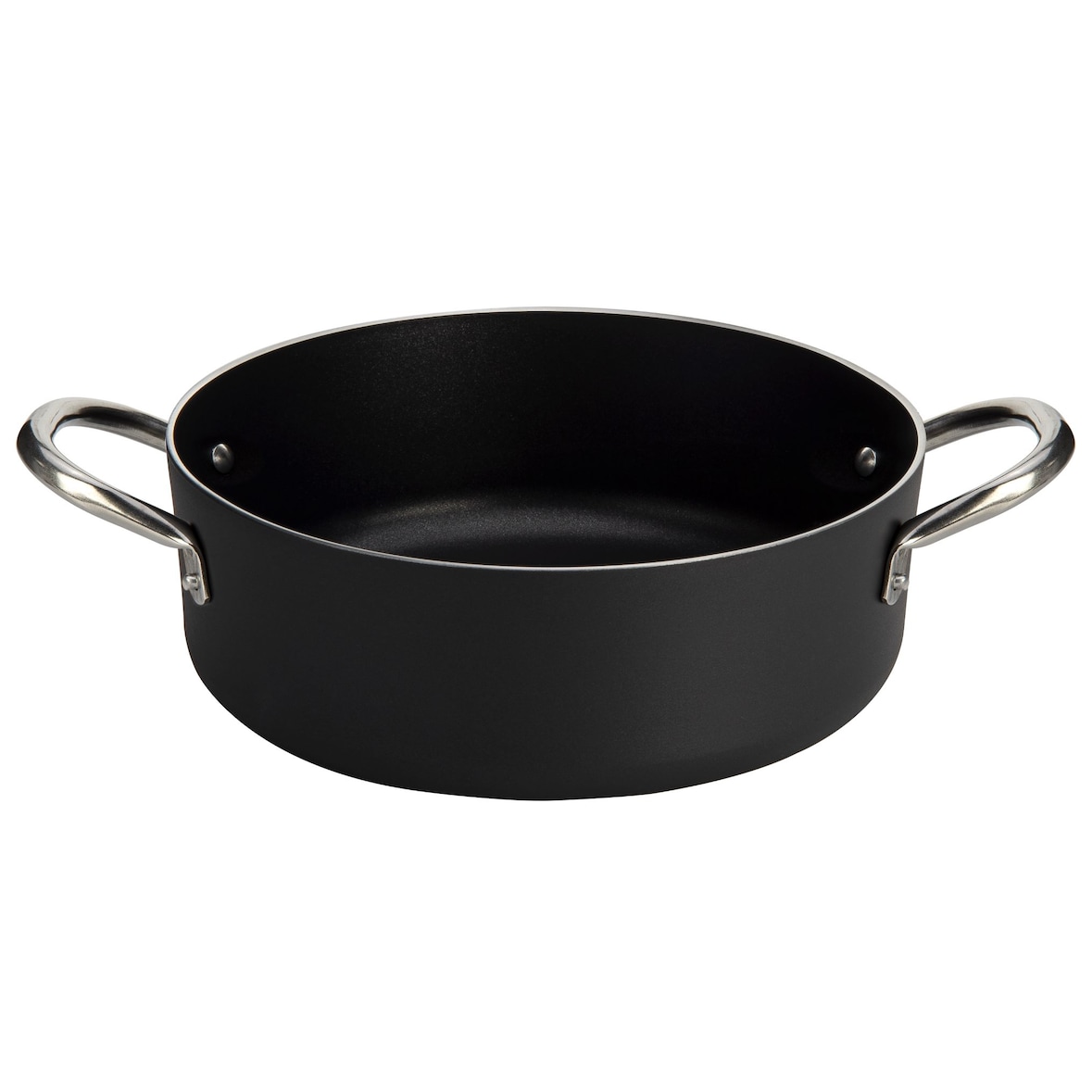Ballarini 2116.32 casseruola bassa 2m 32cm - alluminio anti aderente nero professionale con finitura esterna nera anti macchia