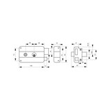 thumbnail of Serrure horizontale en applique double entrée à fouillot pour porte d'entrée, droit, 140x90mm, axe 60mm, noir, 3 clés - THIRARD
