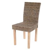 thumbnail of Lote de 6 sillas de comedor Littau, silla de mimbre Silla de cocina, ratán Kubu