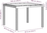 thumbnail of vidaXL Garten-Essgruppe 3 pcs Anthrazit 100 x 100 x 73 cm Plastik