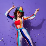 thumbnail of Relaxdays Propeller Mütze, gestreift, für Damen & Herren, Kopfumfang 55-61 cm, Fasching, Festival, Helikoptermütze, bunt