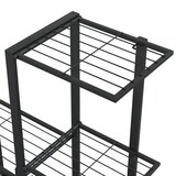 thumbnail of vidaXL Blumenständer 94,5x25x88 cm Schwarz Metall