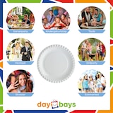 thumbnail of DayBays 4000 Stk. Pappteller - Imbissteller KU20 rund Ø20 cm weiß ohne Beschichtung