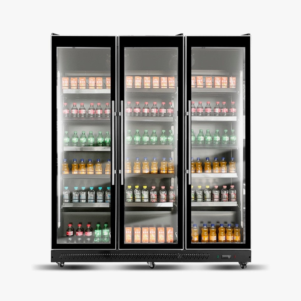 Gastro Lagerkühlschrank Kühlschrank Gewerbekühlschrank 1600l 2-10°C 3 Glastüren
