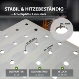 thumbnail of Schweißtisch mit Lochplatte Stahl 91,5 x 61 x 80 cm Tragkraft 200 kg Arbeitstisch in Mattschwarz