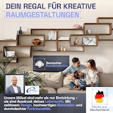 thumbnail of Wandregal Eiche dunkel Bücherregal Holz Hängeregal Schweberegal