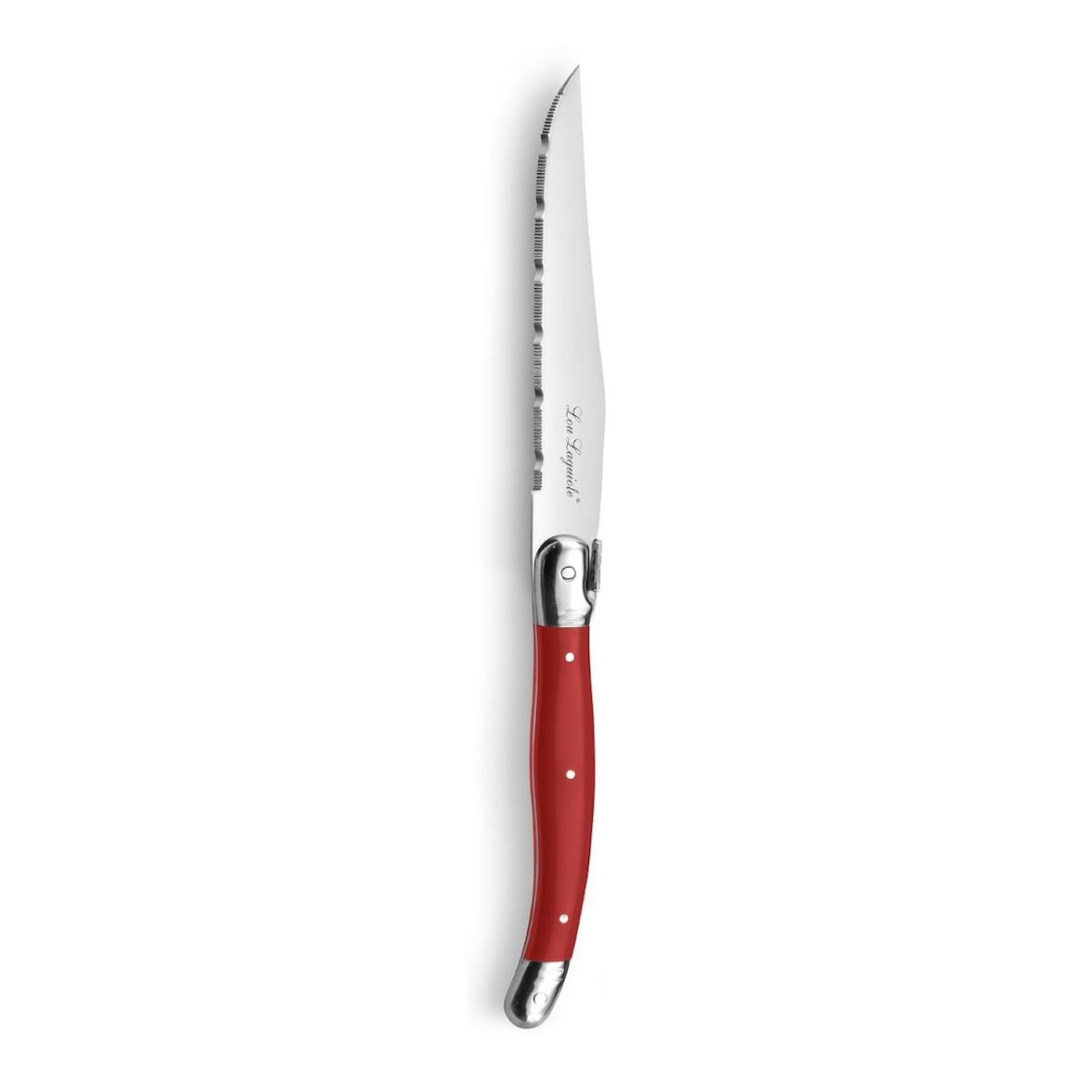 Lou Laguiole Rustic Rojo Set 6 Cuchillos Steak Inox +Mango Pp 13/0