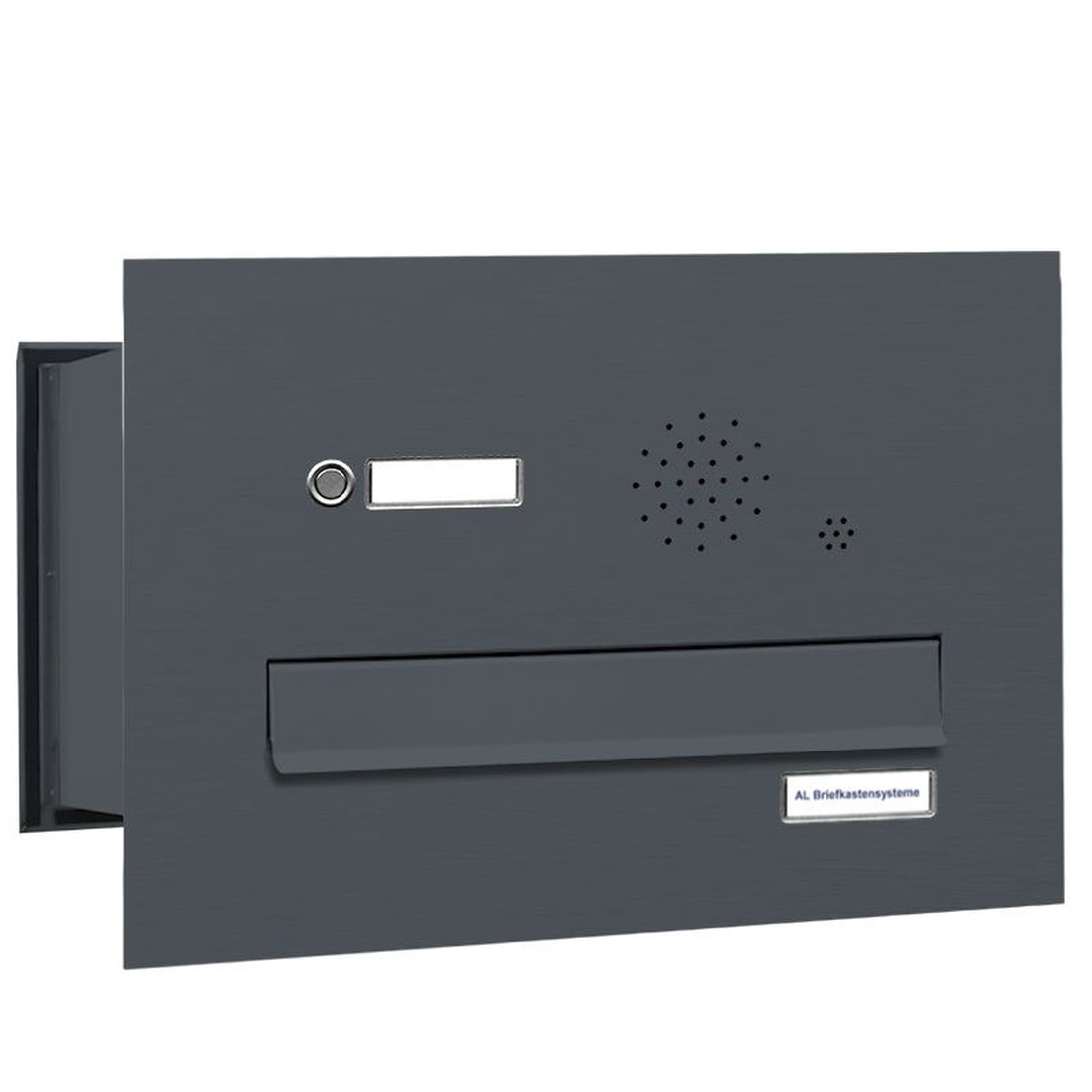 AL Briefkastensysteme 1 Fach Premium Durchwurf Briefkasten A4 in RAL 7016 Anthrazit Grau, Post A4, robust, wetterfest, Artikelnummer: 132P1DV1KSP7016