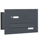 thumbnail of AL Briefkastensysteme 1 Fach Premium Durchwurf Briefkasten A4 in RAL 7016 Anthrazit Grau, Post A4, robust, wetterfest, Artikelnummer: 132P1DV1KSP7016