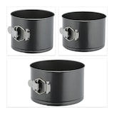 thumbnail of Relaxdays Springform hoch, 3er Set, Ø 14/16/18 cm, rund, antihaftbeschichtet, Backform Schichttorten, Stahl, anthrazit