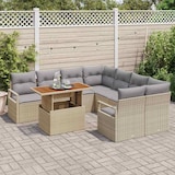 thumbnail of vidaXL Garten Essgruppe mit Kissen 9 pcs Beige, Grau 100 x 55 x 73 cm