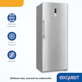 thumbnail of Exquisit Gefrierschrank, Tiefkühlschrank, Kombigerät, Kühlfunktion, 380 Liter, Schnellgefrieren, Schnellkühlen, GS5380-NF-H-050D inoxlook