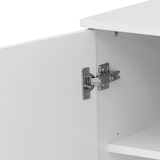 thumbnail of Décoshop26 - Buffet com 4 portas design trançado 3D 9 compartimentos de armazenamento 83x159x37 cm MDF branco 04_0009841