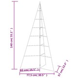thumbnail of vidaXL Metall-Weihnachtsbaum für Dekorationen Schwarz 140 cm