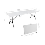 thumbnail of METRO PROFESSIONAL Tavolo pieghevole per banchetti Pamua, acciaio, piano in HDPE, 244 x 75 cm, bianco