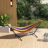 thumbnail of Soporte para hamacas de acero estructura para hamaca carga 220 kg con rueda 2 ganchos ajustables en 6 niveles y bolsa de transporte 290x120x115 cm