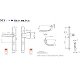thumbnail of Türdrücker 72mm Schmalrahmengarnitur Anthrazit Knopf/Drücker Türstärke 39-54mm