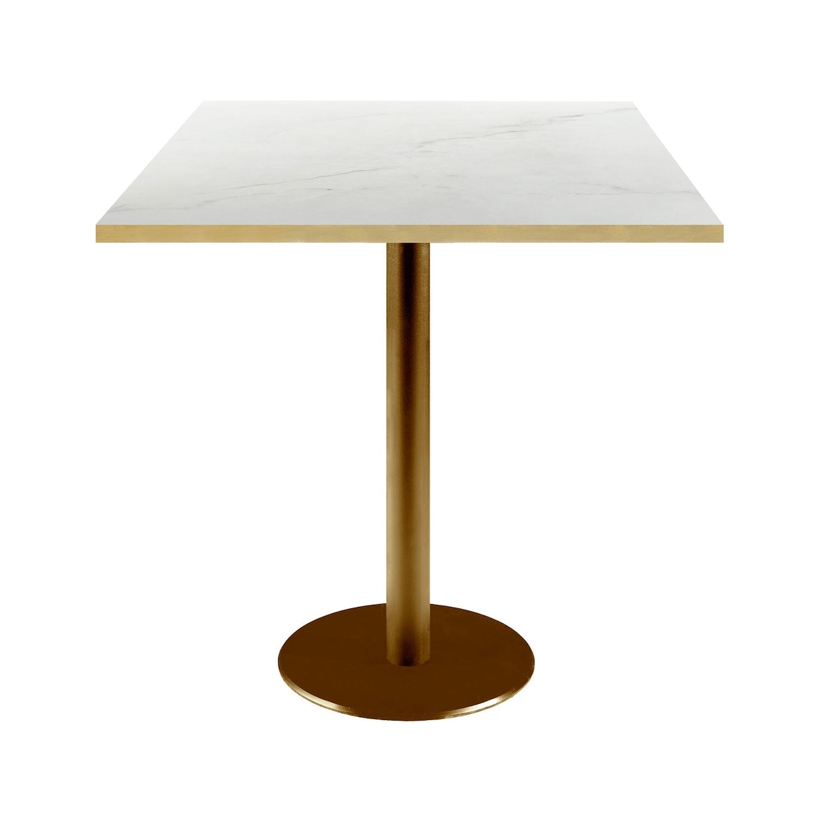 Restootab - Mesa bistrot Roma 70x70cm mármore translúcido