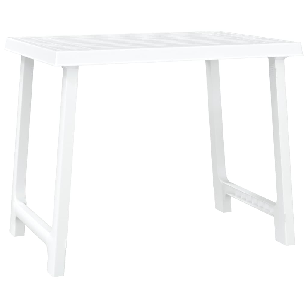 vidaXL Campingtafel hout-look 79x56x64 cm PP wit