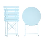 thumbnail of Albatros Bistroset 3-teilig Blau Bistrotisch mit 2 Stühlen klappbare Stühle und Tisch aus robustem Metall optimal als Balkonmöbel Set oder Gartenmöbel