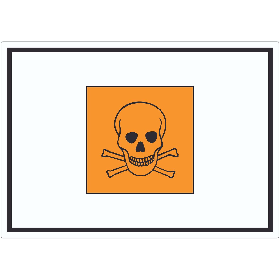 Aufkleber Gefahrensymbol giftig Symbol Totenkopf A2 (420x594mm)