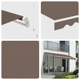 thumbnail of Wasabi - Toldo Exterior Enrollable 3x2,5 Taupe - Lona Poliéster – Estructura Aluminio Inclinación Regulable