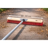 thumbnail of Qualitäts Straßenbesen 50cm Breit mit Teleskopstiel Stiel stufenlos ausziehbar Besen mit roten Kunststoffborsten Straßenschrubber Schrubberbesen