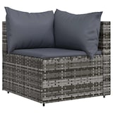 thumbnail of vidaXL 4-tlg. Garten-Lounge-Set mit Kissen Grau Poly Rattan