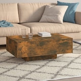thumbnail of Mesa de centro madera contrachapada roble ahumado 85x55x31 cm