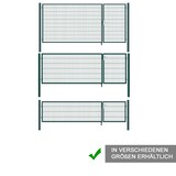 thumbnail of Gartentor Zauntor Einfahrtstor Stabmattenzaun Doppelflügel Grün 1600 x 3500 mm