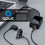 thumbnail of Aplic Soundkarte Virtual 7.1 Surround, USB mini extern, Dynamic 3D Surround, 3,5mm Eingang, 3,5mm Ausgang