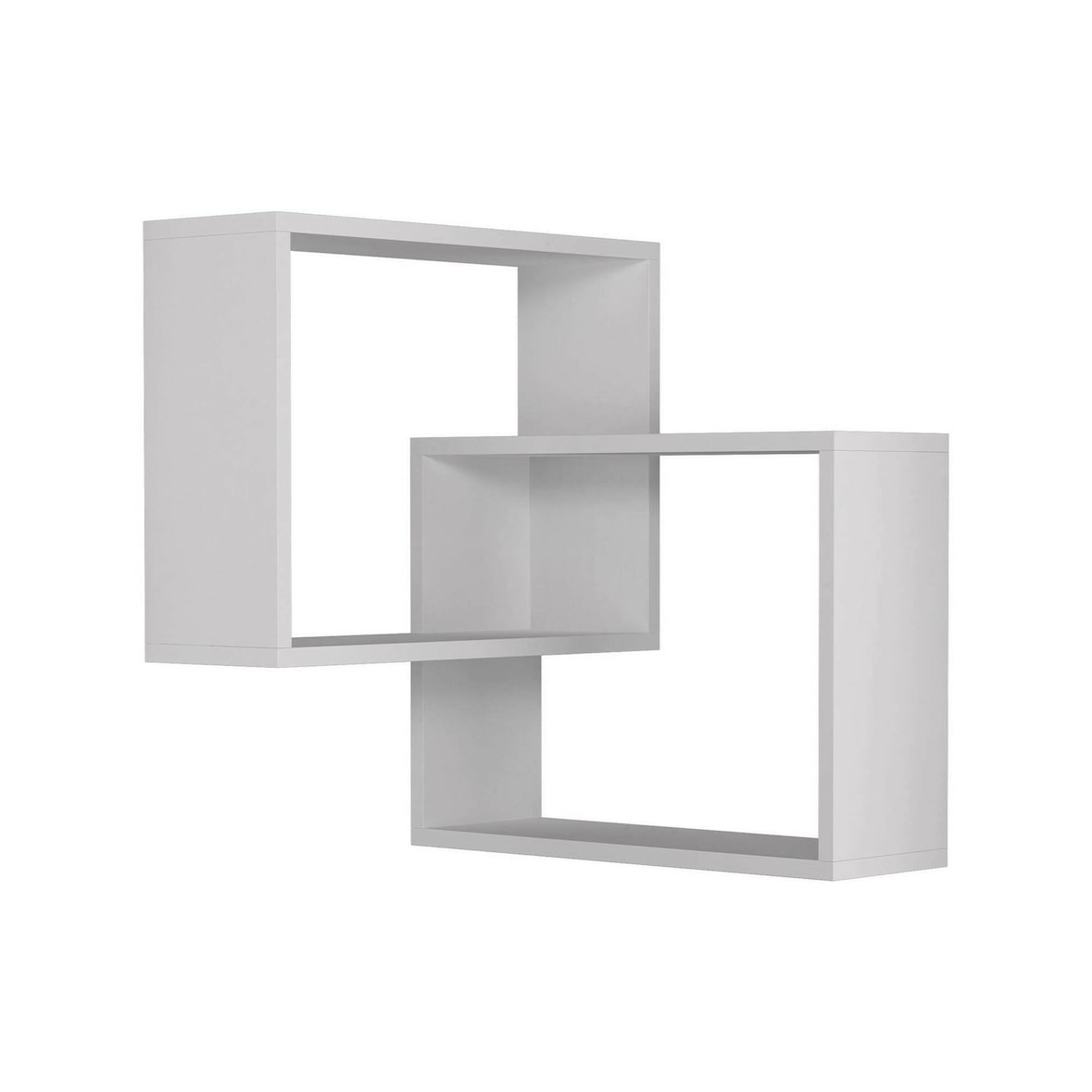 Dmora Regal Dcarrett, Gestell, Wandregal, Mehrzweckregale, 68x60h68 cm, Weiß