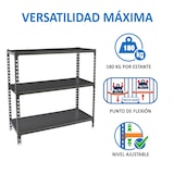 thumbnail of SimonRack Metallregal, 900x1000x400 mm, 3 Ebenen, Metallboden, 180 kg Biegepunkt, Anthrazit - Simonclick