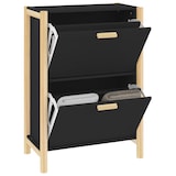 thumbnail of vidaXL Schuhschrank Schwarz 57,5x33x80 cm Holzwerkstoff