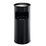 thumbnail of DURABLE - 3330-01  Cestino in metallo 17L cilindrico con posacenere, nero